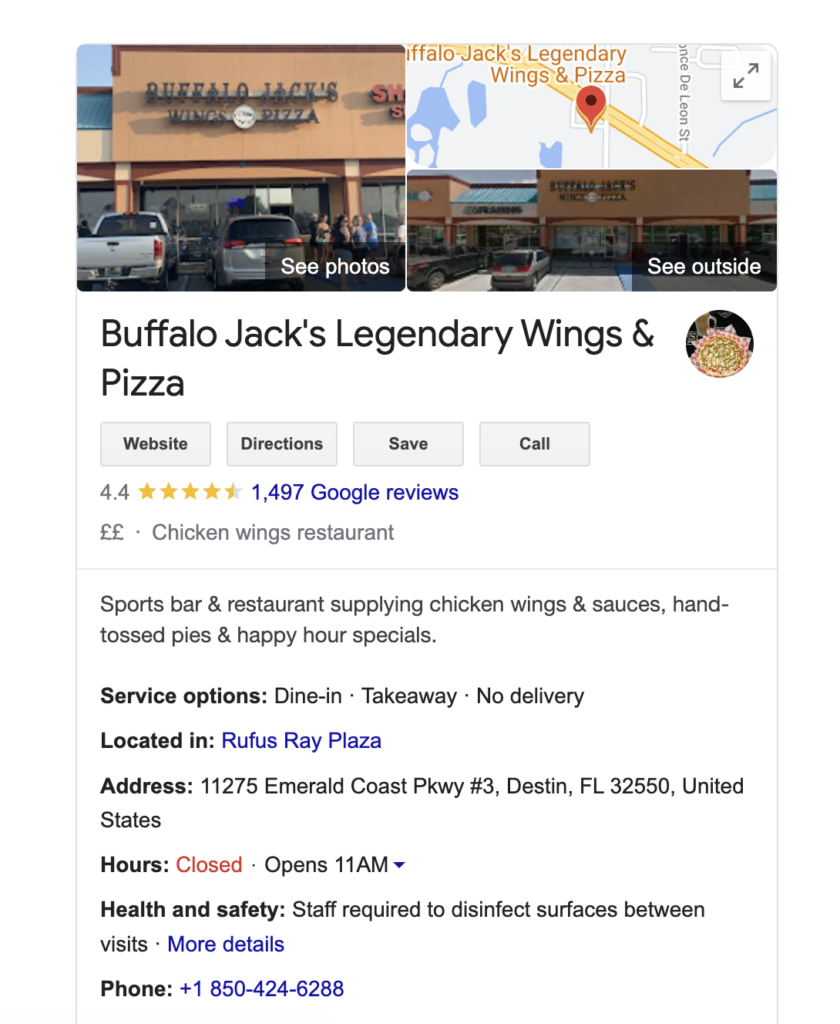 buffalo jack's legendary wings & pizza miramar beach
