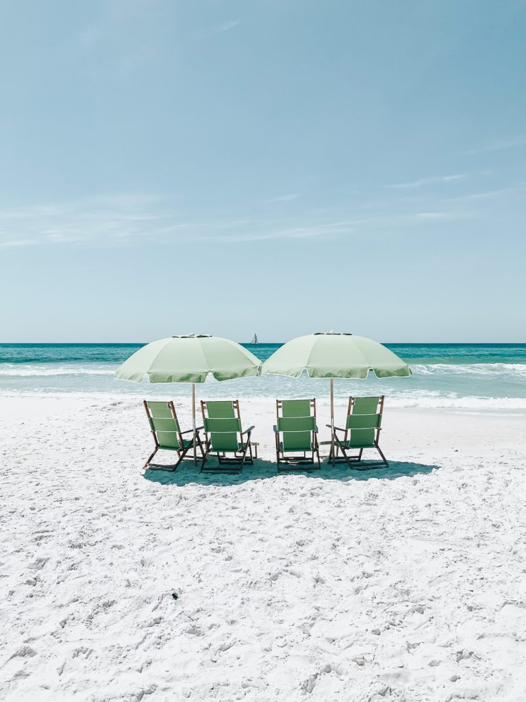 Beach chairs rentals on 30a Florida, destin & miramar beach