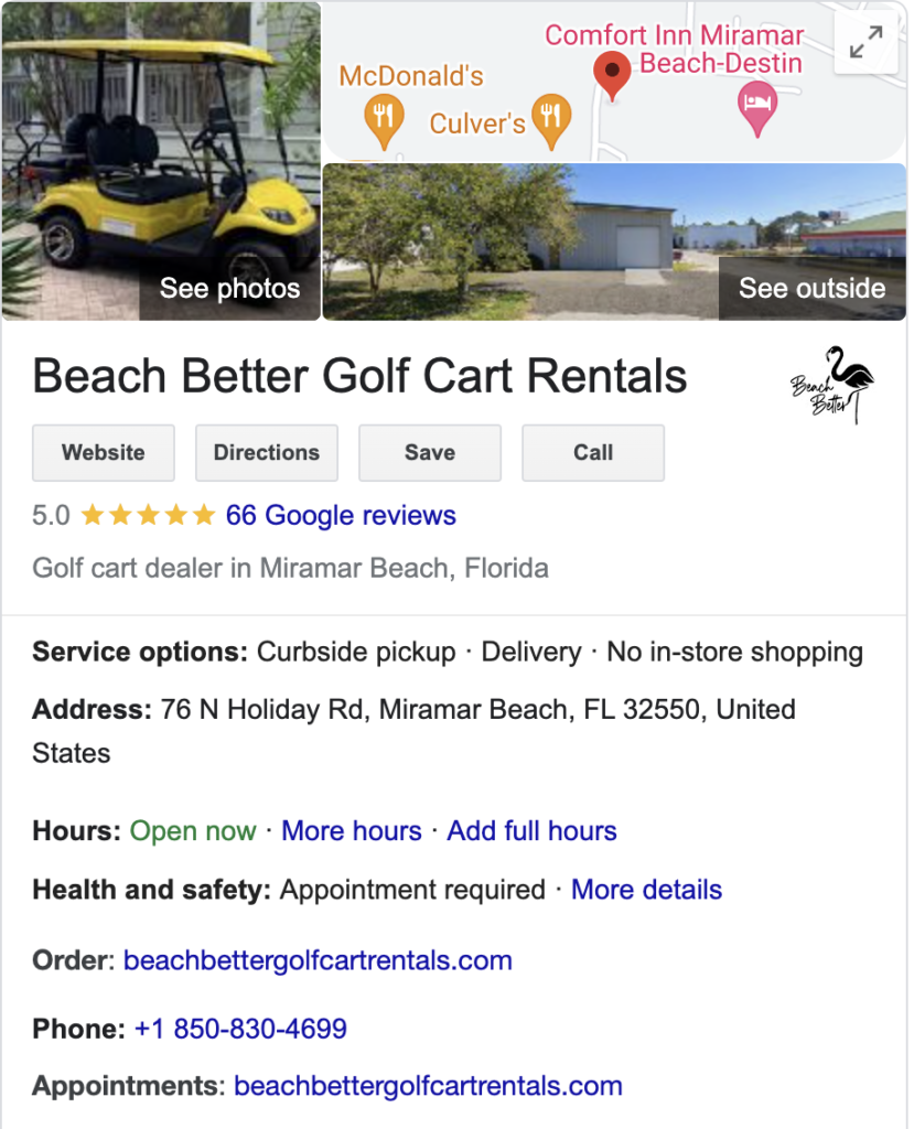 Beach Better Golf Cart Rentals miramar beach